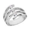 18K White Gold Round Diamond Right Hand Ladies Ring 0.30ct