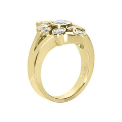 18K White Gold Round Diamond Right Hand Ladies Ring 1.11ct -H'Hen Sale Store 18k gold round diamond right hand ladies ring 111ct p 31449 back yellow 20220426