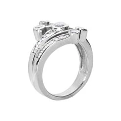 18K White Gold Round Diamond Right Hand Women's Ring 0.95ct -H'Hen Sale Store 18k gold round diamond right hand womens ring 095ct p 31605 back white 20220420 20220426