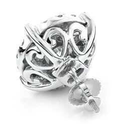 18K White Gold Round Diamond Stud Earrings 4ct Oversized Cluster Earrings 8 18K White Gold Round Diamond Stud Earrings 4ct Oversized Cluster Earrings -H'Hen Sale Store 18k gold round diamond stud earrings 4ct oversized cluster earrings 3