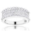18K White Gold Round Princess Diamond Band 2.28ct 2 18K White Gold Round Princess Diamond Band 2.28ct -H'Hen Sale Store 18k gold round princess diamond band 228ct p 50165 white