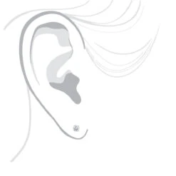 18K White Gold Solitaire Round Diamond Stud Earrings 0.50ct -H'Hen Sale Store 18k gold solitaire round diamond stud earrings 050ct bodwh