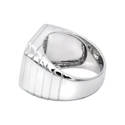 18K Rose Gold Men's Square Shape Diamond Engagement Ring 2.1ct VS Diamonds -H'Hen Sale Store 18k gold square shape mens diamond egnagement ring 2 10ct backwh 1