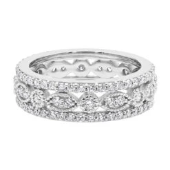 18K White Gold Tacori Style Diamond Full Eternity Ring 1.81c -H'Hen Sale Store 18k gold tacori style diamond full eternity ring 181c p 23025 backwh