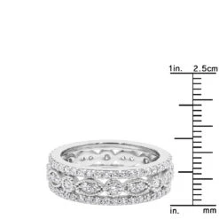 18K White Gold Tacori Style Diamond Full Eternity Ring 1.81c -H'Hen Sale Store 18k gold tacori style diamond full eternity ring 181c p 23025 rulerwh