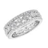 18K White Gold Tacori Style Diamond Full Eternity Ring 1.81c