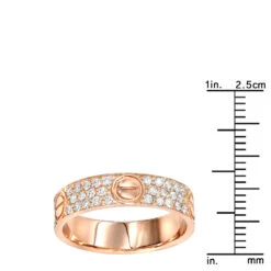 18K Rose Gold Eternity Cartier Style Diamond Wedding Band For Women 1 Carat G/VS 13 18K Rose Gold Eternity Cartier Style Diamond Wedding Band For Women 1 Carat G/VS -H'Hen Sale Store 18k gold unique cartier style diamond wedding band for women 1 carat gvs rulerro