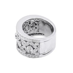 18K White Gold Women's Diamond Ring 1.20ct 13.4mm -H'Hen Sale Store 18k gold womens diamond ring 120ct p 32524 backwh