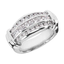 18K White Gold Women's Diamond Ring 1.53ct