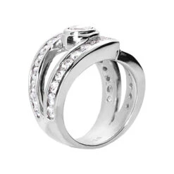 18K White Gold Women's Diamond Ring 2.81ct 8 18K White Gold Women's Diamond Ring 2.81ct -H'Hen Sale Store 18k gold womens diamond ring 281ct p 32798 back white 20220426