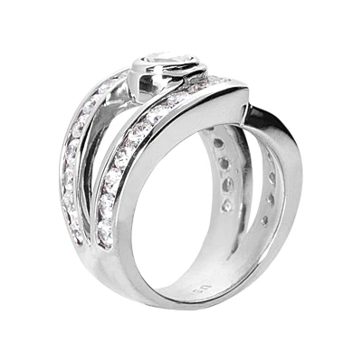 18K White Gold Women's Diamond Ring 2.81ct 5 18K White Gold Women's Diamond Ring 2.81ct - Image 3