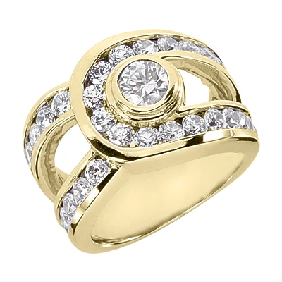 18K White Gold Women's Diamond Ring 2.81ct 4 18K White Gold Women's Diamond Ring 2.81ct - Image 2
