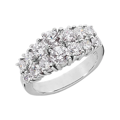 18K White Gold Women's Diamond Ring 2ct 9.6mm 3 18K White Gold Women's Diamond Ring 2ct 9.6mm