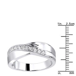 18K White Gold Women's Diamond Wedding Ring 0.27ct 12 18K White Gold Women's Diamond Wedding Ring 0.27ct -H'Hen Sale Store 18k gold womens diamond wedding ring 027ct p 30941 rulerwh