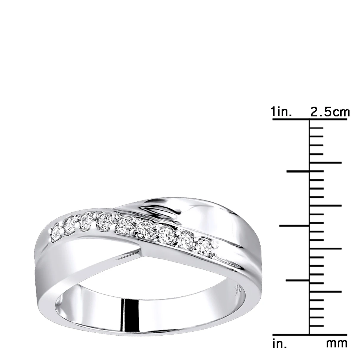 18K White Gold Women's Diamond Wedding Ring 0.27ct 7 18K White Gold Women's Diamond Wedding Ring 0.27ct - Image 5