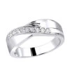 18K White Gold Women's Diamond Wedding Ring 0.27ct