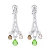 18K White Gold Peridot Diamond Chandelier Earrings 0.99ct -H'Hen Sale Store 18k peridot diamond chandelier earrings 099ct p 22369 white