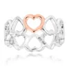 Tiffany & Co. 18K Gold Sterling Silver Tiffany Style Hearts Ring