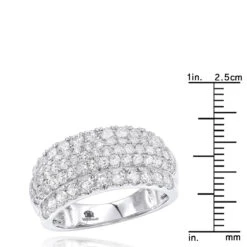 2 Carat Unique Diamond Wedding Band For Women 14K White Gold Ladies Cocktail Ring 13 2 Carat Unique Diamond Wedding Band For Women 14K White Gold Ladies Cocktail Ring -H'Hen Sale Store 2 carat unique diamond wedding band for women 14k gold ladies cocktail ring ruler