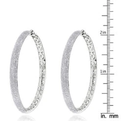 2 Inch Diamond Hoop Earrings 2.2ct 14K Yellow Gold 12 2 Inch Diamond Hoop Earrings 2.2ct 14K Yellow Gold -H'Hen Sale Store 2 inch diamond hoop earrings 238ct 14k gold p 48284 rulerwh