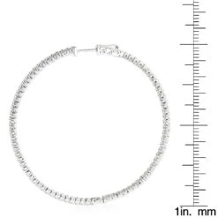 2 Inch Diamond Hoop Earrings 4ct 14K White Gold Inside Out Design 13 2 Inch Diamond Hoop Earrings 4ct 14K White Gold Inside Out Design -H'Hen Sale Store 2 inch diamond hoop earrings 4ct 14k inside out design p 45906 rulerwh