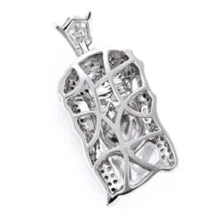 Jesus Head Charm: Mini Jesus Diamond Pendant 0.69ct 10K White Gold -H'Hen Sale Store 205230backwh backwh