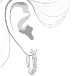 3 Row Diamond Hoop Earrings 4.41ct 14K Rose Gold 7 3 Row Diamond Hoop Earrings 4.41ct 14K Rose Gold -H'Hen Sale Store 3 row diamond hoop earrings 441ct 14k gold 3