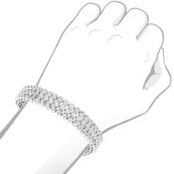 3 Row Men's Diamond Bracelet 4.75ct 10K White Gold Tennis Bracelet Design -H'Hen Sale Store 3 row mens diamond bracelet 475ct 10k gold p 48329 bodwh