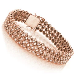 3 Row Men's Diamond Bracelet 4.75ct 10K White Gold Tennis Bracelet Design -H'Hen Sale Store 3 row mens diamond bracelet 475ct 10k gold p 48329 ro