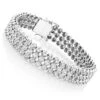 3 Row Men's Diamond Bracelet 4.75ct 10K White Gold Tennis Bracelet Design -H'Hen Sale Store 3 row mens diamond bracelet 475ct 10k gold p 48329 wh