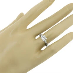 Princess Cut And Pear 3 Stone Platinum Diamond Engagement Ring GIA 7 Princess Cut And Pear 3 Stone Platinum Diamond Engagement Ring GIA -H'Hen Sale Store 3 stone rings platinum diamond engagement ring 138ct 3