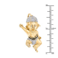 10K Yellow Gold Diamond Bad Boy Pendant 1.3ct By Luxurman -H'Hen Sale Store 3d custom jewelry designs10k gold diamond bad boy pendant 13ct by luxurman rulerye