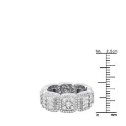 4 Carat Diamond Eternity Band For Men & Women Round Baguette Diamonds 14K White Gold -H'Hen Sale Store 4 carat diamond eternity band for men women round baguette diamonds 14k gold 100597 rulerwh