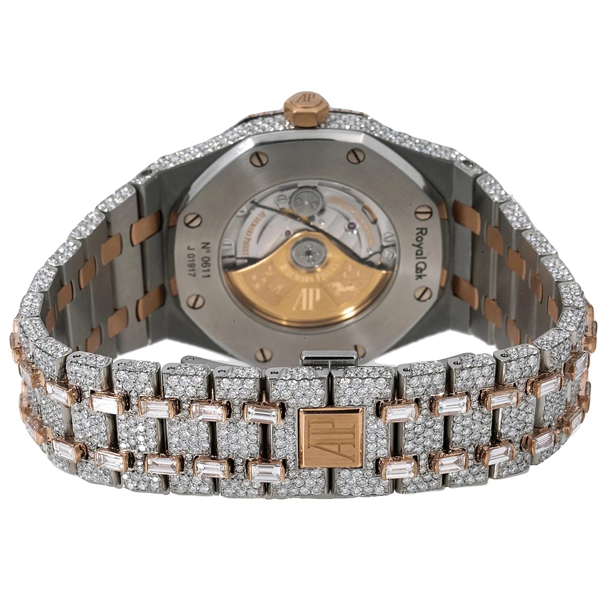 44mm Audemars Piguet Royal Oak 18K Gold Iced Out Men's Diamond Watch 33ct 15400sr 4 44mm Audemars Piguet Royal Oak 18K Gold Iced Out Men's Diamond Watch 33ct 15400sr - Image 2