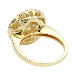 5 Carat Men's Diamond Engagement Ring 14K Yellow Gold Cluster Setting -H'Hen Sale Store 5 carat mens diamond engagement ring in 14k gold cluster setting 000743 backye