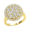 5 Carat Men's Diamond Engagement Ring 14K Yellow Gold Cluster Setting