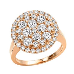 5 Carat Men's Diamond Engagement Ring 14K Yellow Gold Cluster Setting -H'Hen Sale Store 5 carat mens diamond engagement ring in 14k gold cluster setting 000743 ro