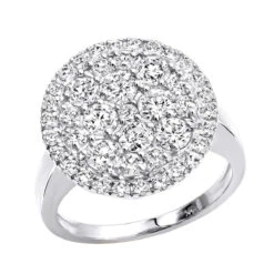 5 Carat Men's Diamond Engagement Ring 14K Yellow Gold Cluster Setting -H'Hen Sale Store 5 carat mens diamond engagement ring in 14k gold cluster setting 000743 wh