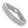 5 Row Men's Diamond Tennis Bracelet In Sterling Silver 1.75 Carat Gold Plted