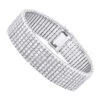 7 Row Diamond Bracelet For Men 1.20ct Sterling Silver