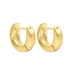9mm Huggies 14K Yellow Gold Small Diamond Hoop Earrings For Children 0.15ct -H'Hen Sale Store 9mm huggies real 14k gold small diamond hoop earrings for children 015ct 018004 backye 20211228