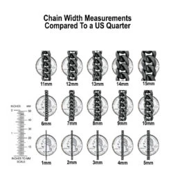 14K Yellow Gold Round Prong Set Diamond Tennis Chain Necklace For Men 13ct -H'Hen Sale Store Chains Sizing Comparison Coin 194