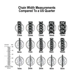 LUXURMAN Solid 14K Yellow Gold Curb Chain For Men & Women Gourmette 2mm Wide -H'Hen Sale Store Chains Sizing Comparison Coin 400