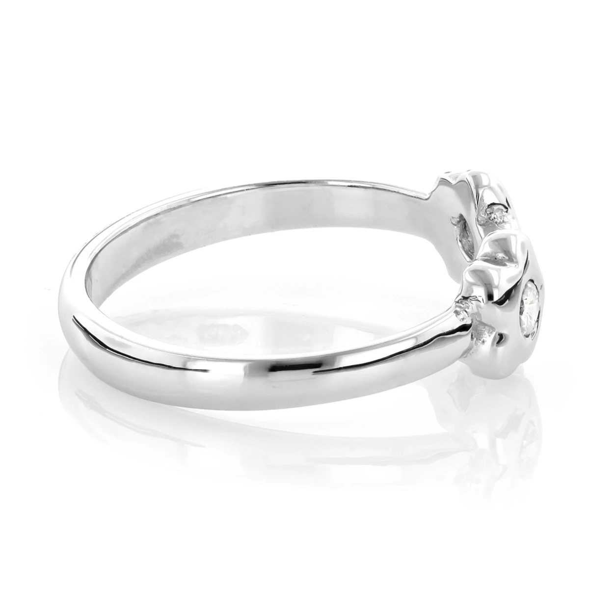 Adjustable 14K White Gold Diamond Toe Ring Flower 0.07ct 6 Adjustable 14K White Gold Diamond Toe Ring Flower 0.07ct - Image 4