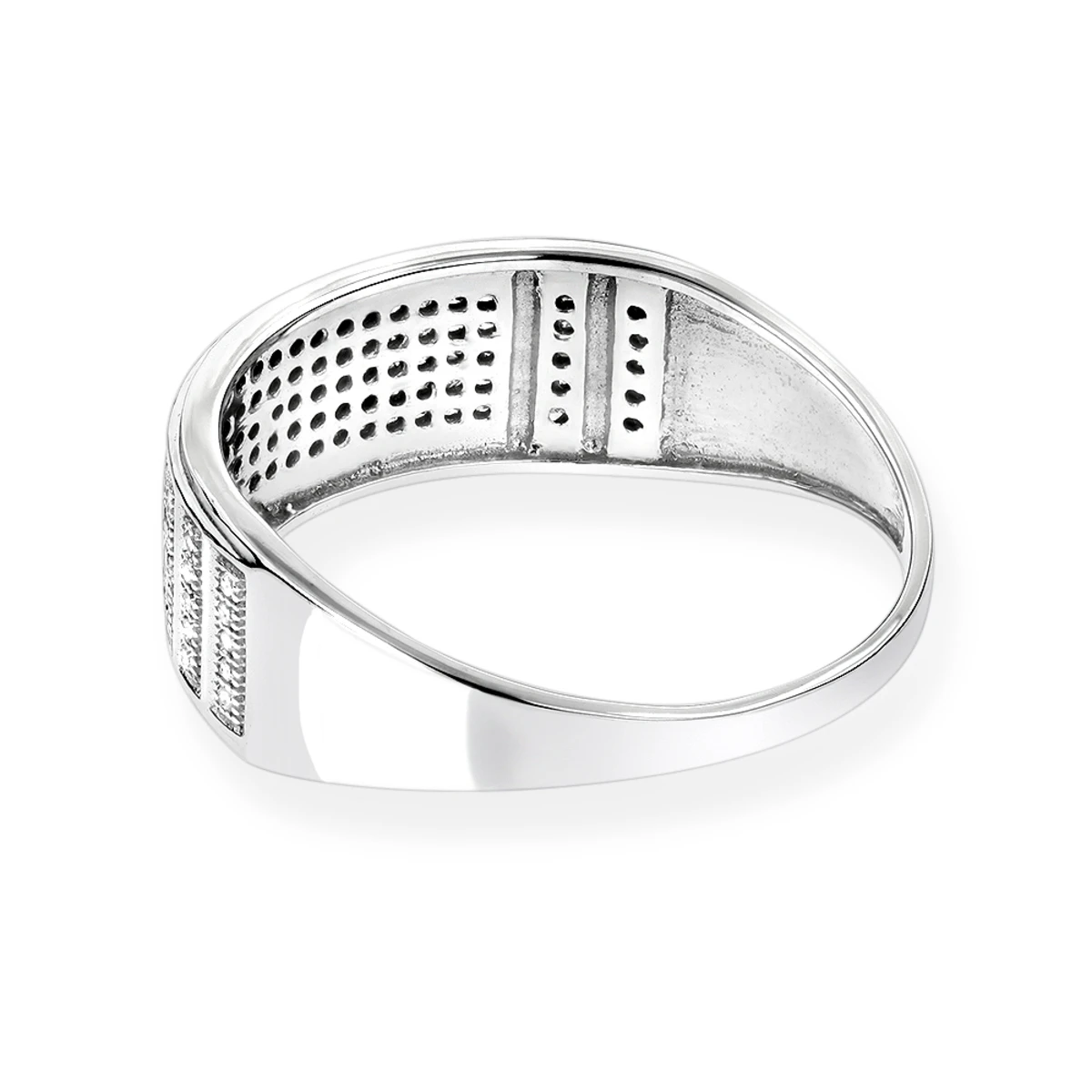Affordable 10K White Gold Men's Diamond Wedding Band 0.42ct 6 Affordable 10K White Gold Men's Diamond Wedding Band 0.42ct - Image 4