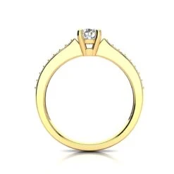 Affordable 14K Yellow Gold Round Diamond Engagement Ring 0.5ct -H'Hen Sale Store affordable 14k gold round diamond engagement ring 05ct bod