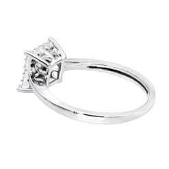 Affordable Diamond Engagement Ring 10K White Gold 1 Carat Look 11 Affordable Diamond Engagement Ring 10K White Gold 1 Carat Look -H'Hen Sale Store affordable diamond engagement ring 10k 1 carat look p 44942 backwh