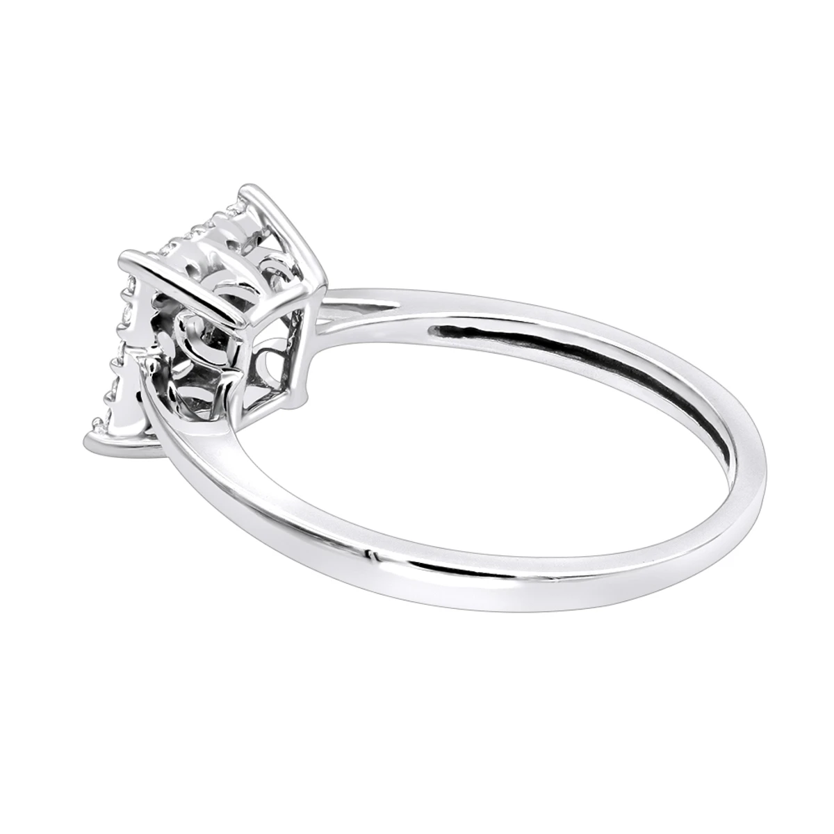 Affordable Diamond Engagement Ring 10K White Gold 1 Carat Look 6 Affordable Diamond Engagement Ring 10K White Gold 1 Carat Look - Image 4