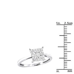 Affordable Diamond Engagement Ring 10K White Gold 1 Carat Look 13 Affordable Diamond Engagement Ring 10K White Gold 1 Carat Look -H'Hen Sale Store affordable diamond engagement ring 10k 1 carat look p 44942 rulerwh