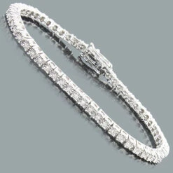 Affordable Diamond Tennis Bracelet In Sterling Silver 0.2ct